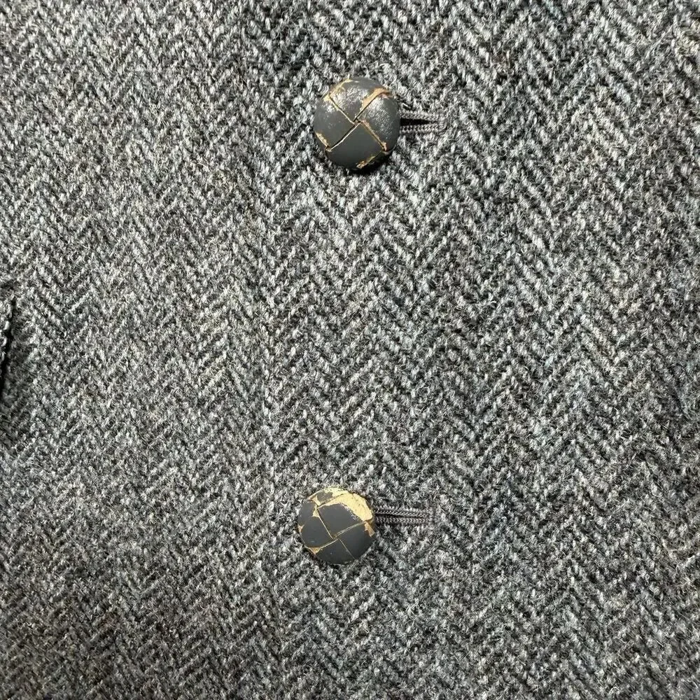 Harris Tweed Blazer 42 Hector Russell Scotland Herringbone Wool Sport Coat Mens
